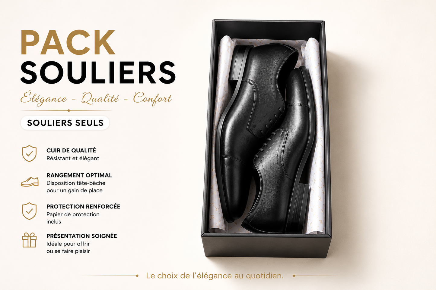 Packs Faso Elégance -Chemises, pantalon, chaussures premium